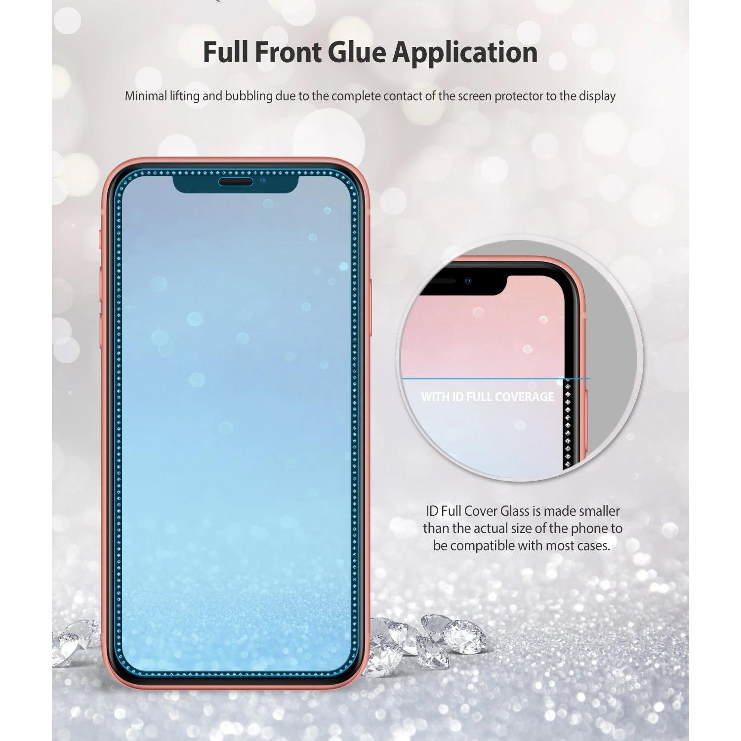 Invisible Defender Glass Jewel Edition iPhone 11/XR Zwart