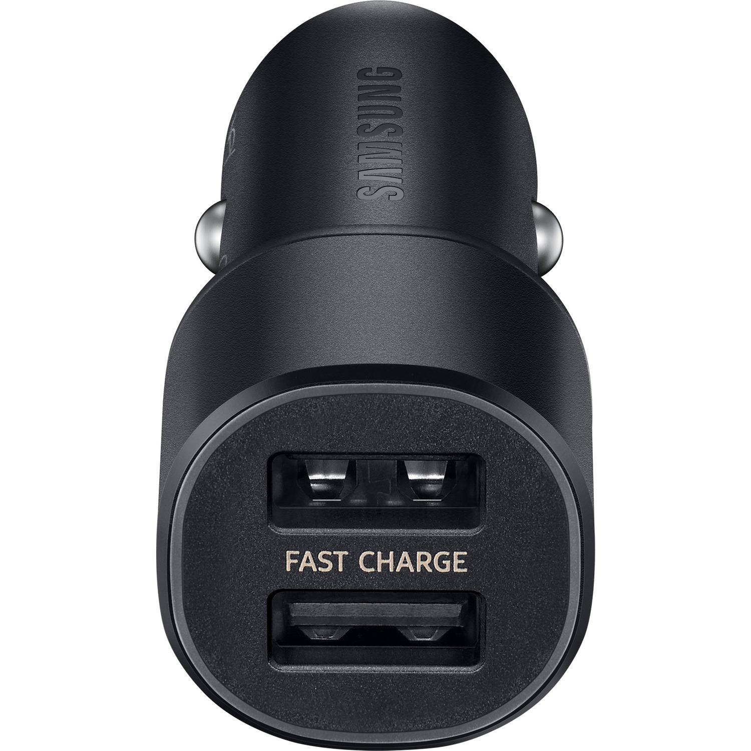 Dual Car Fast Charger 15W USB-C Zwart