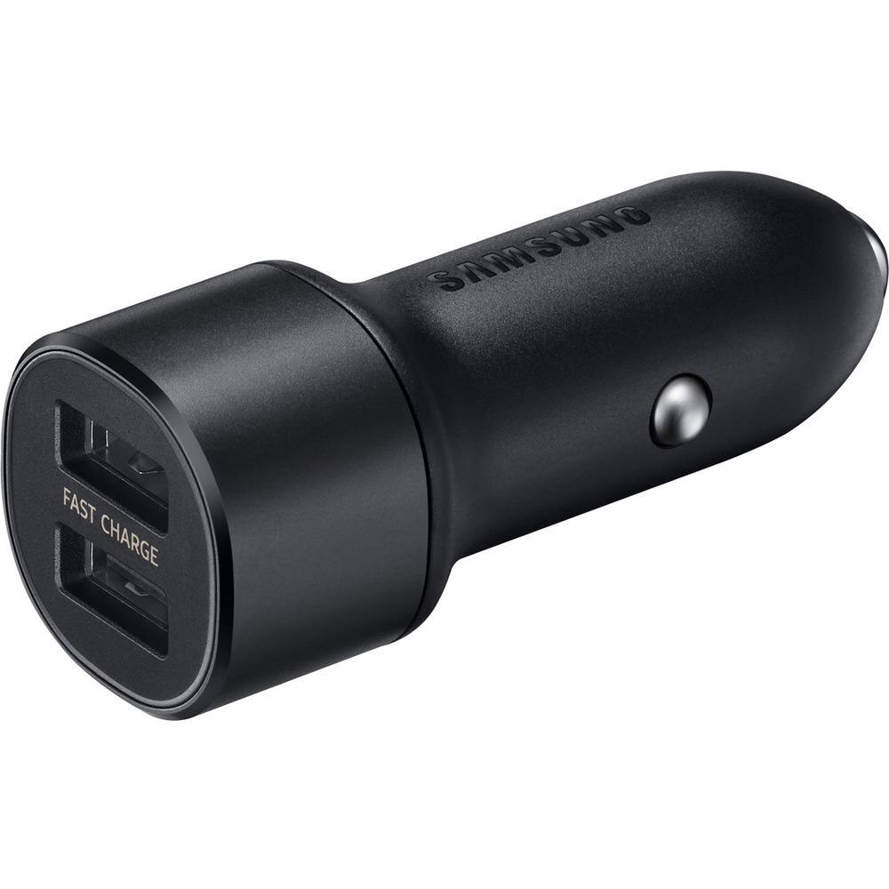 Dual Car Fast Charger 15W USB-C Zwart