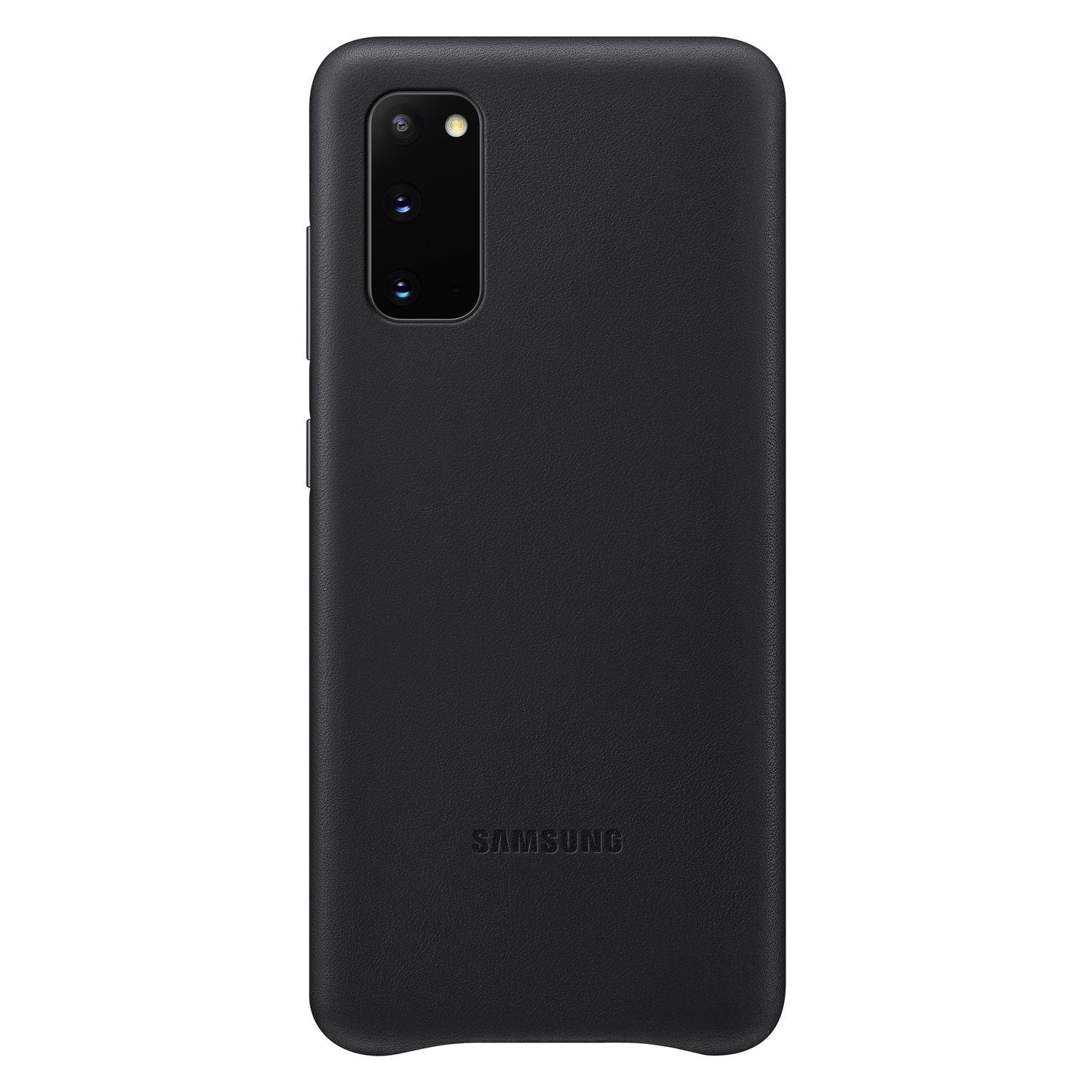 Leather Cover Samsung Galaxy S20 Zwart