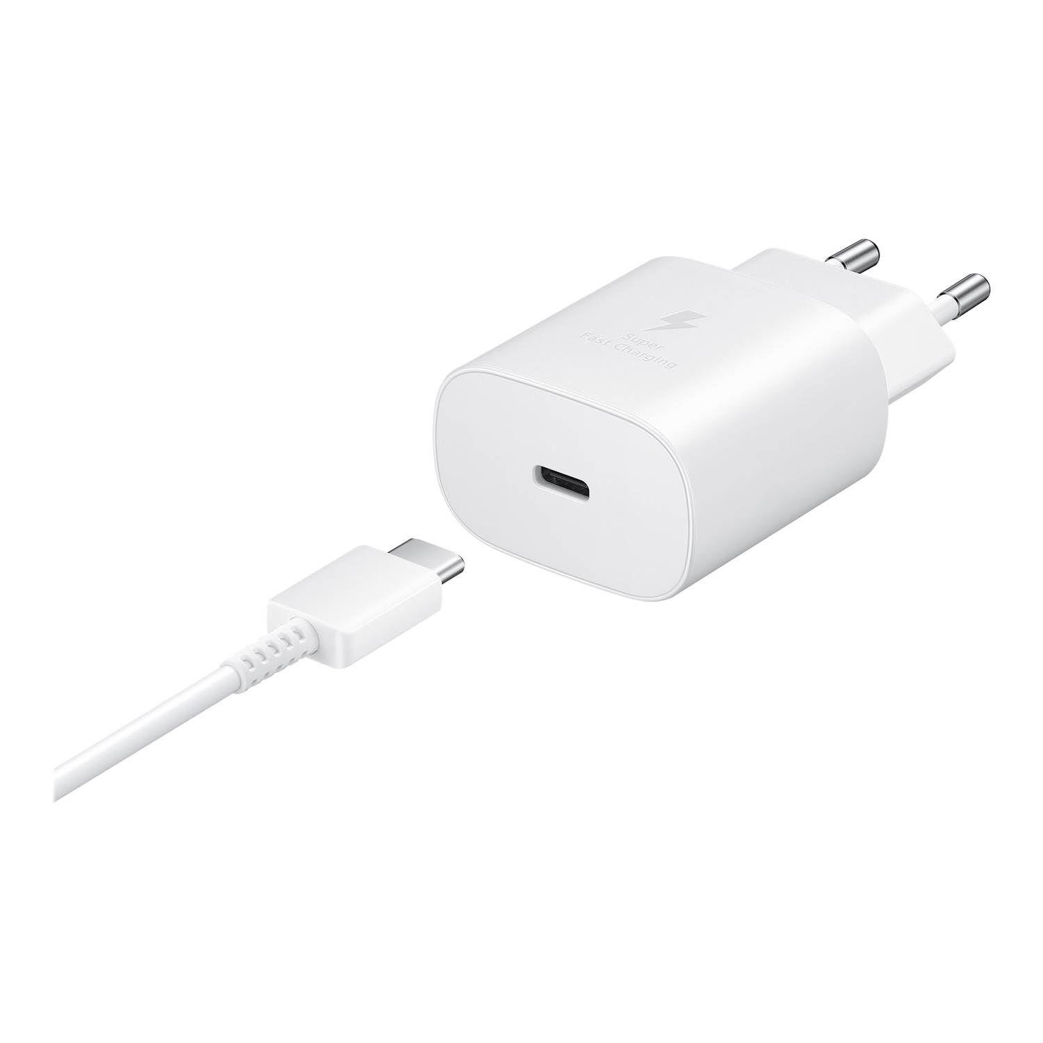 Telefoonlader Fast Charge 25W USB-C USB-C Wit