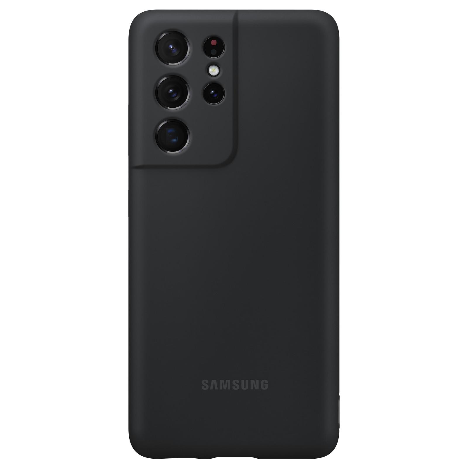 Silicone Cover Samsung Galaxy S21 Ultra Zwart