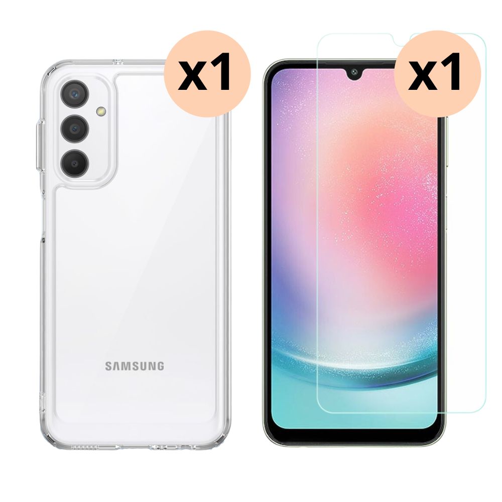 Samsung Galaxy A24 Set Hoesje en Screenprotector