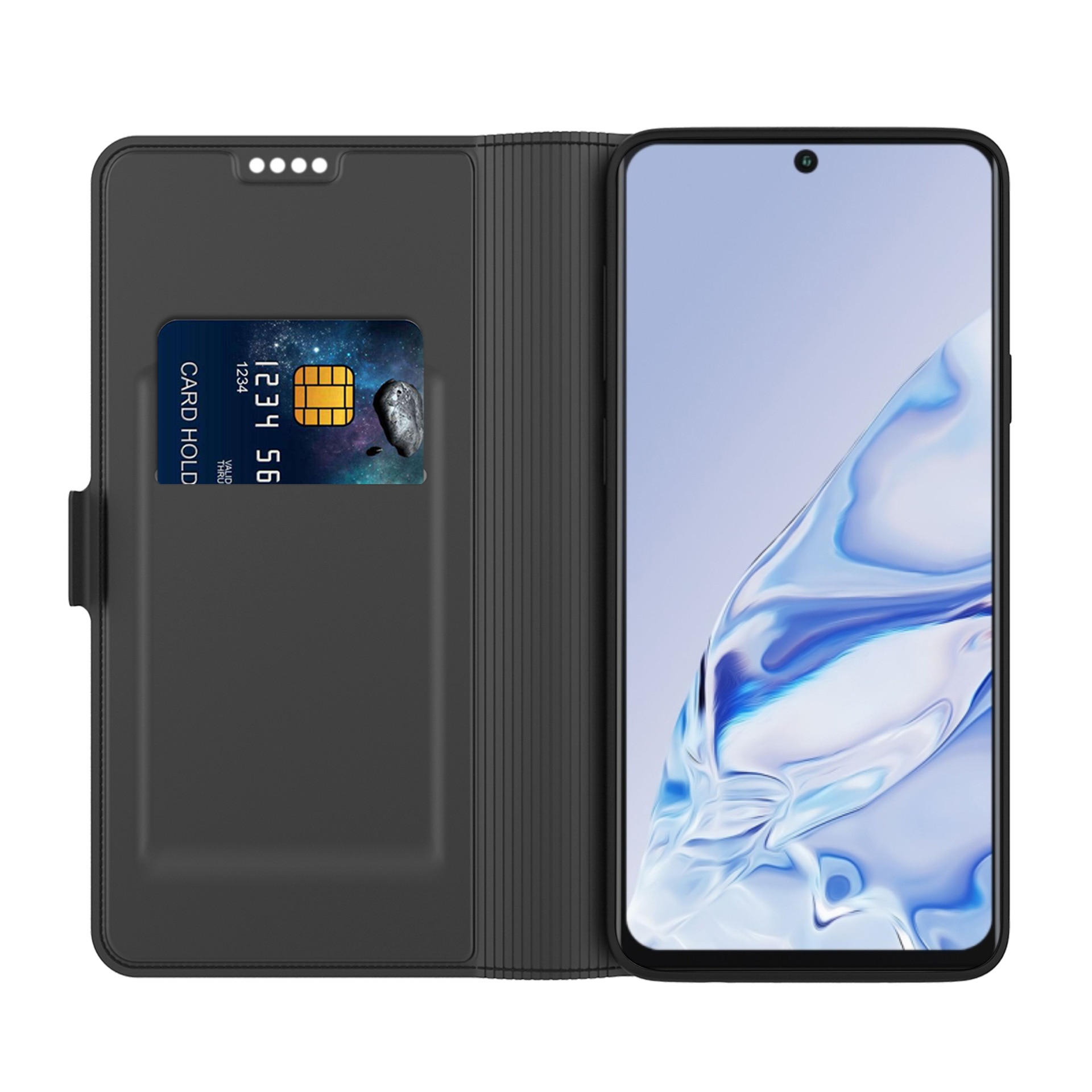 Slim Card Wallet Huawei P30 zwart