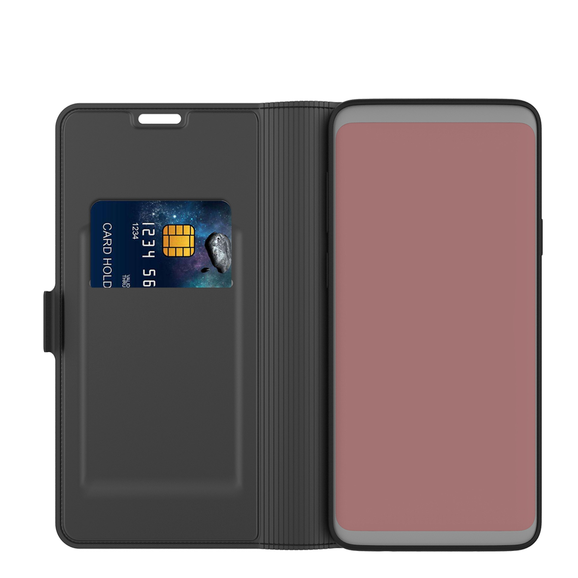 Slim Card Wallet iPhone 13 Pro Zwart