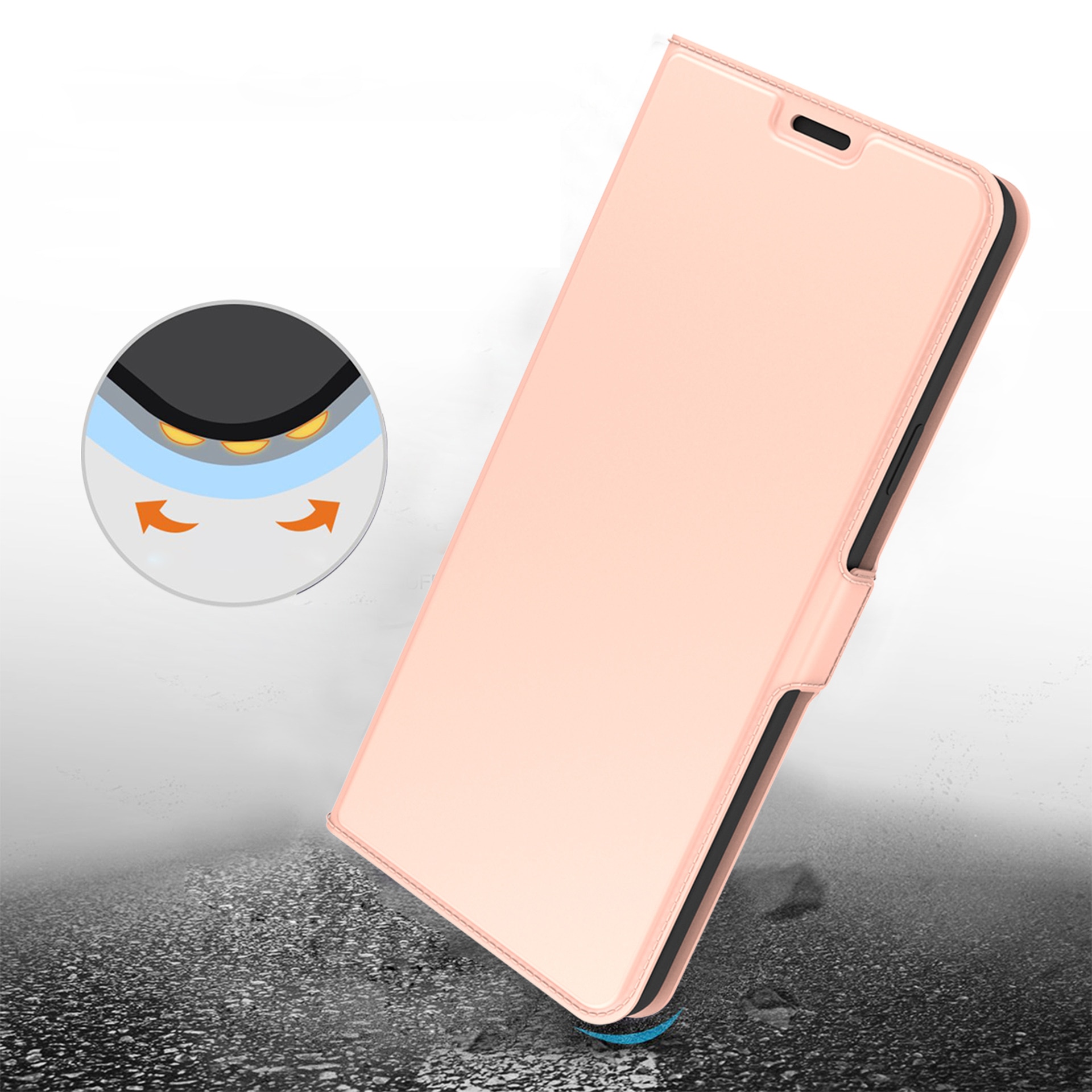 Slim Card Wallet Huawei P30 rosé goud