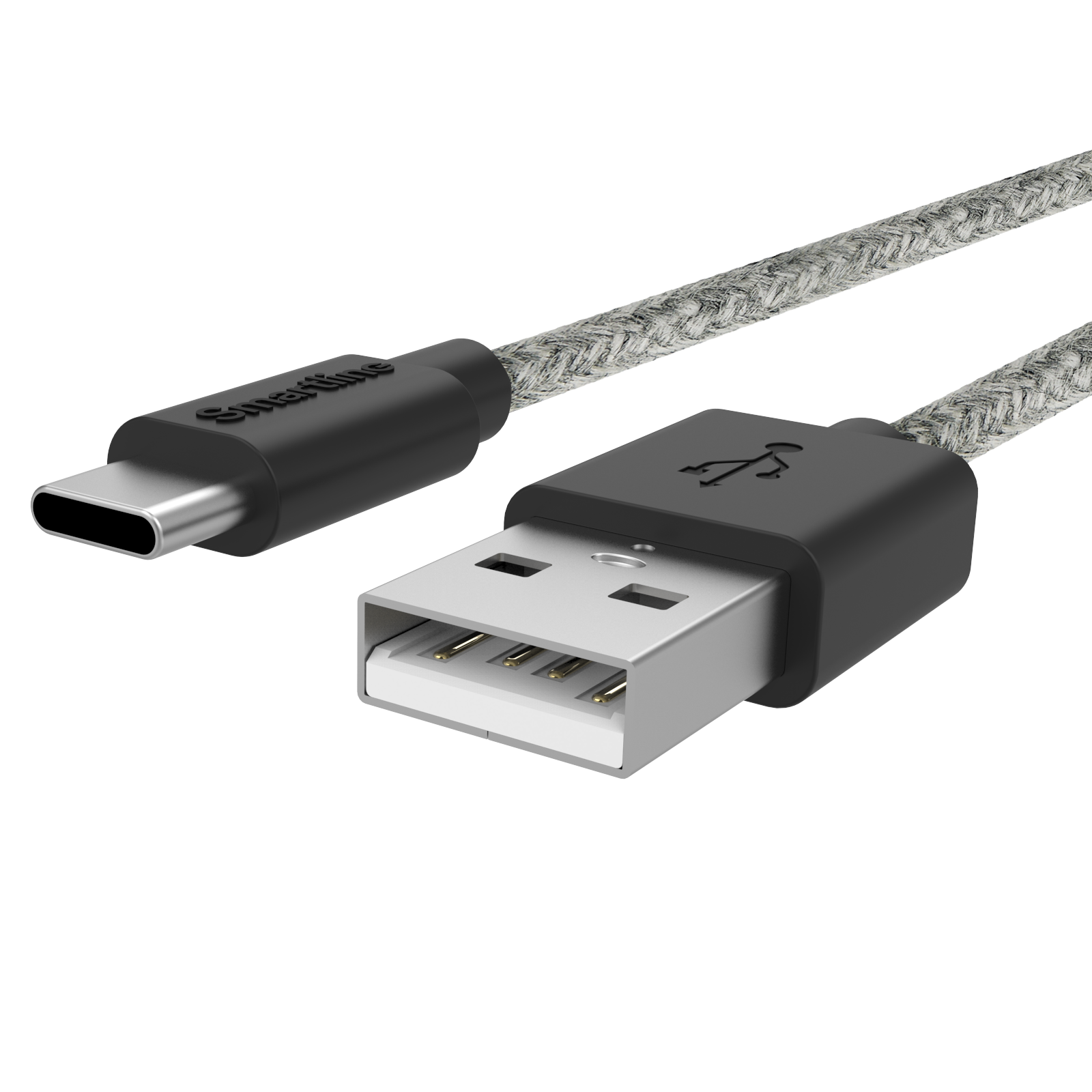 Fuzzy USB-kabel USB-C 2m USB-C Grijs