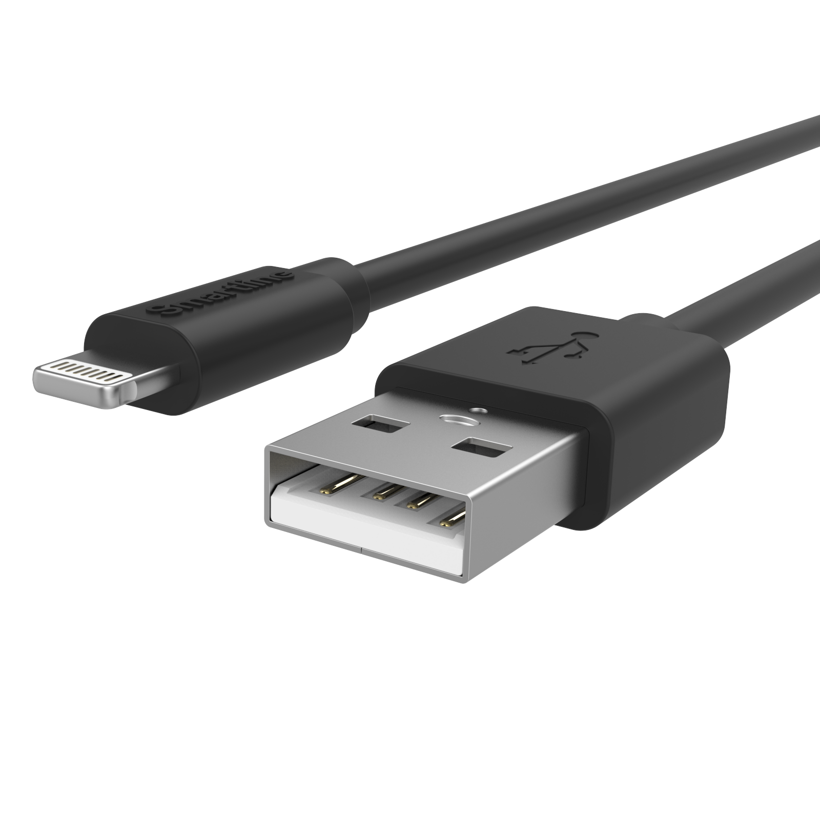 USB-kabel Lightning 1m Zwart