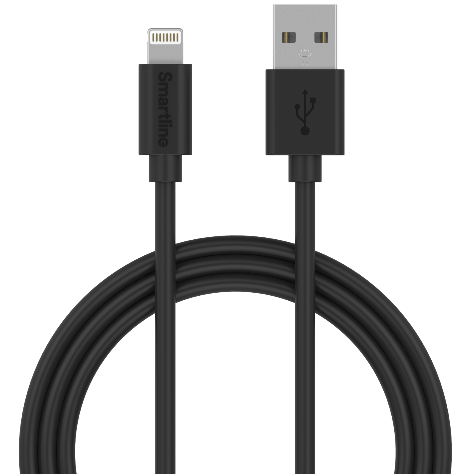 USB-kabel Lightning 2m Zwart