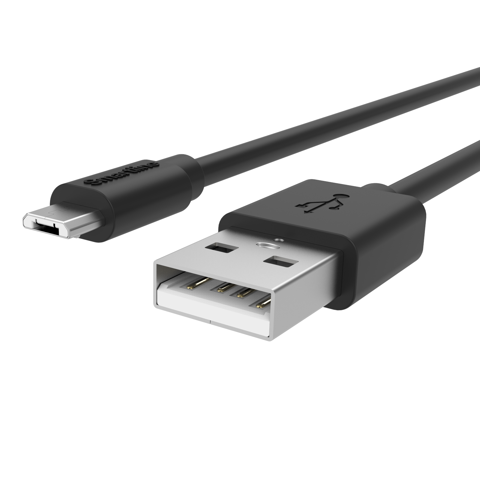 USB-kabel MicroUSB 1m Zwart