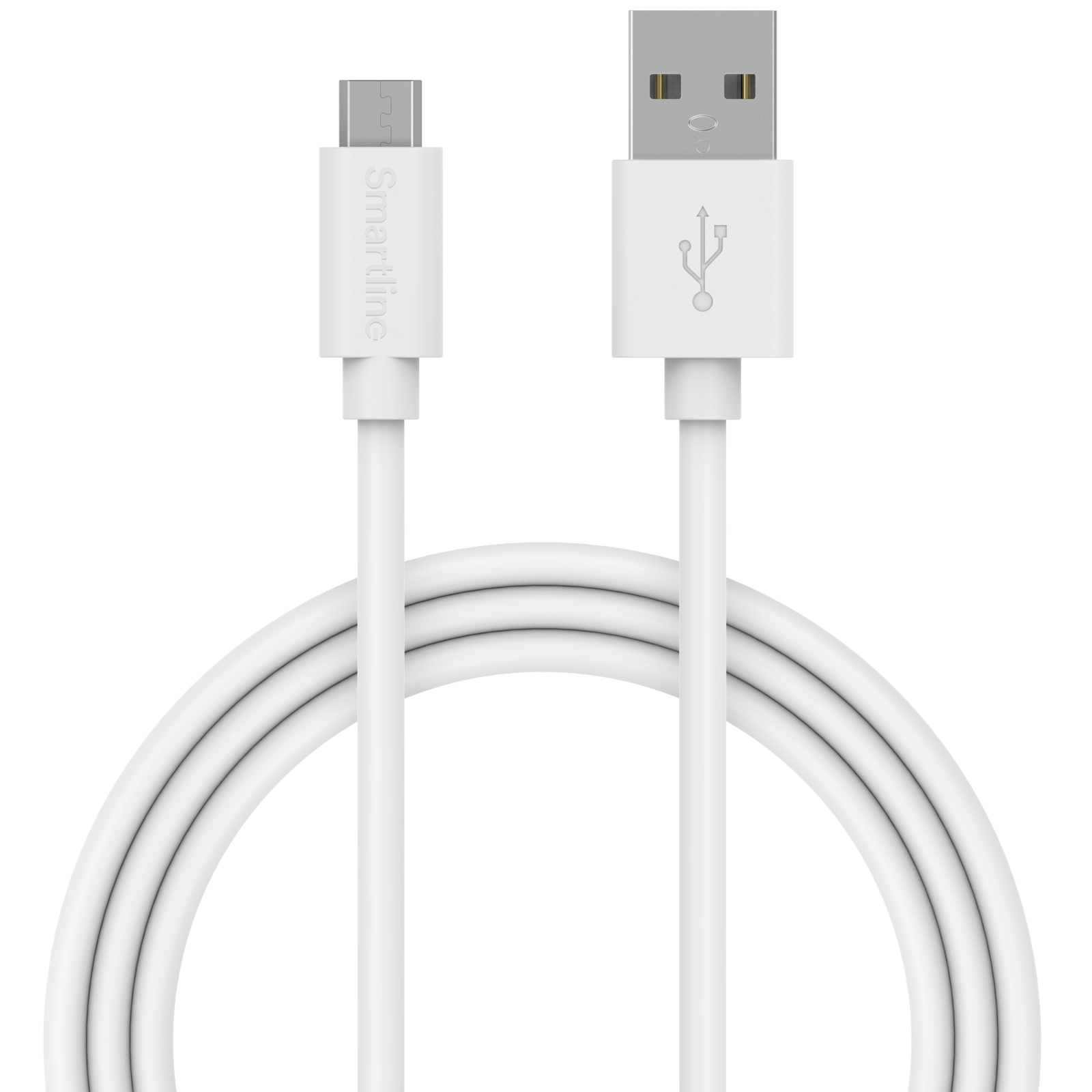 USB-kabel MicroUSB 2m Wit