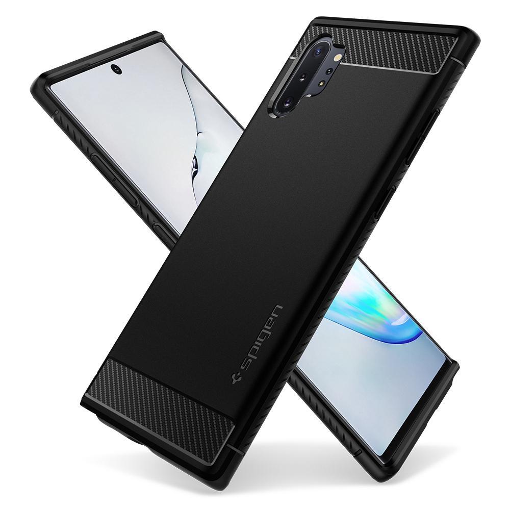 Case Rugged Armor Samsung Galaxy Note 10 Plus Zwart
