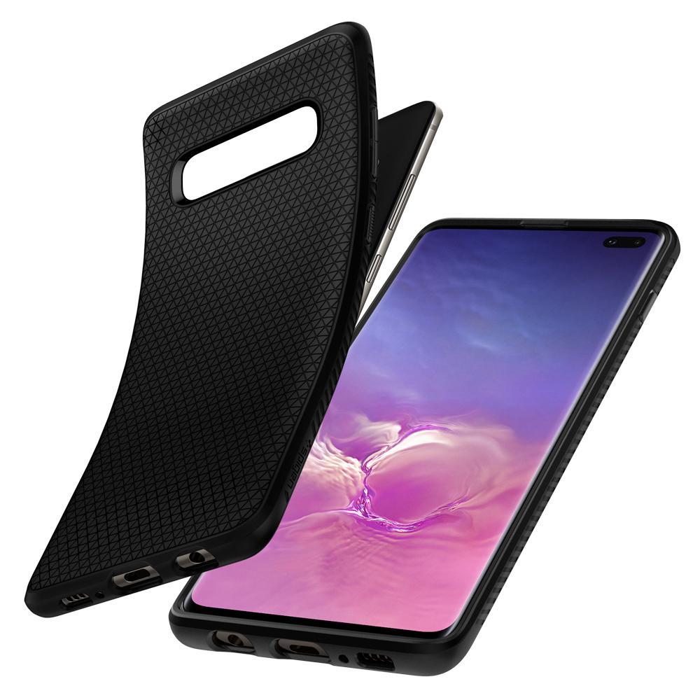 Case Liquid Air Samsung Galaxy S10 Plus Zwart