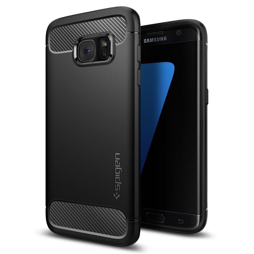 Rugged Armor Case Samsung Galaxy S7 Edge Zwart