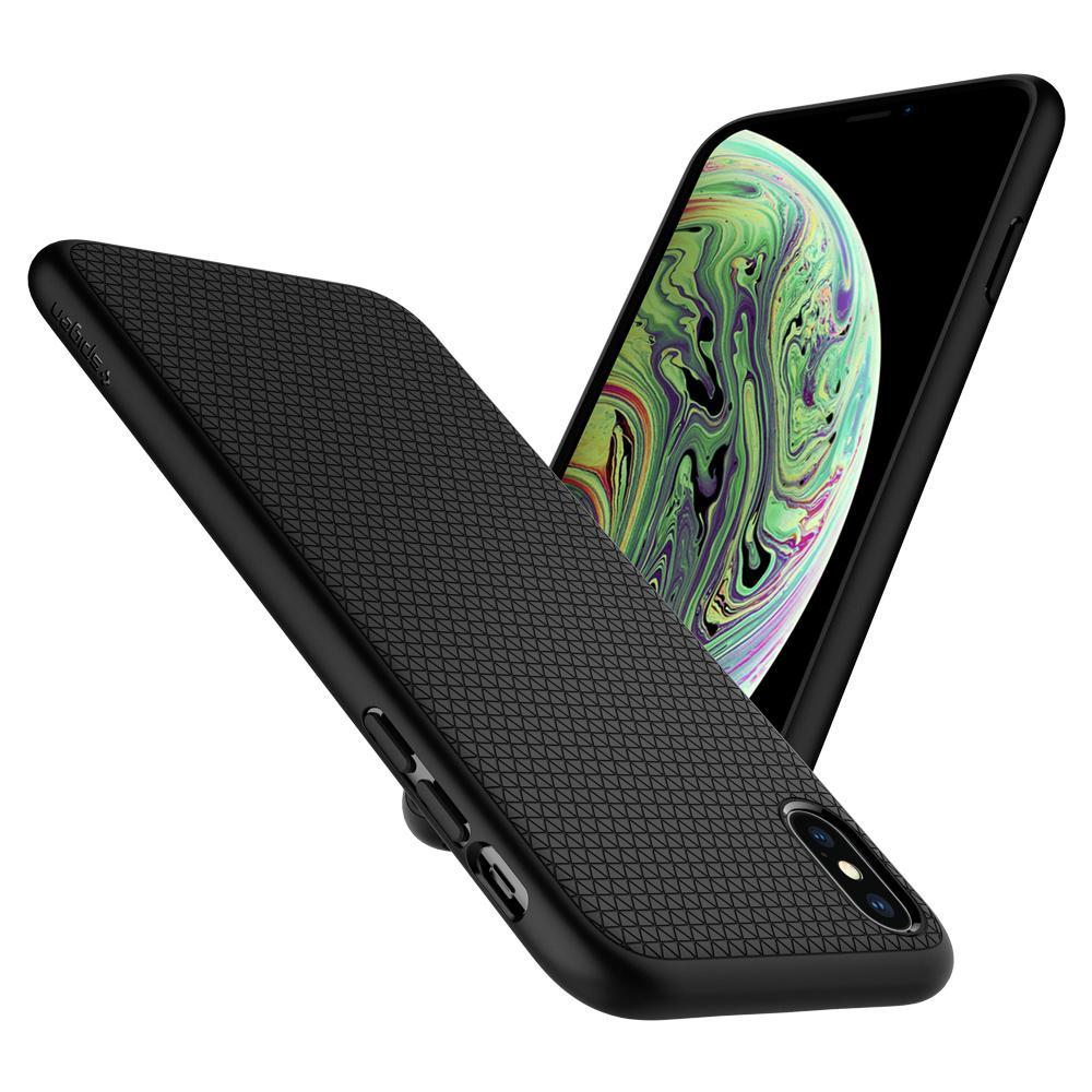 Case Liquid Air iPhone X/XS Zwart