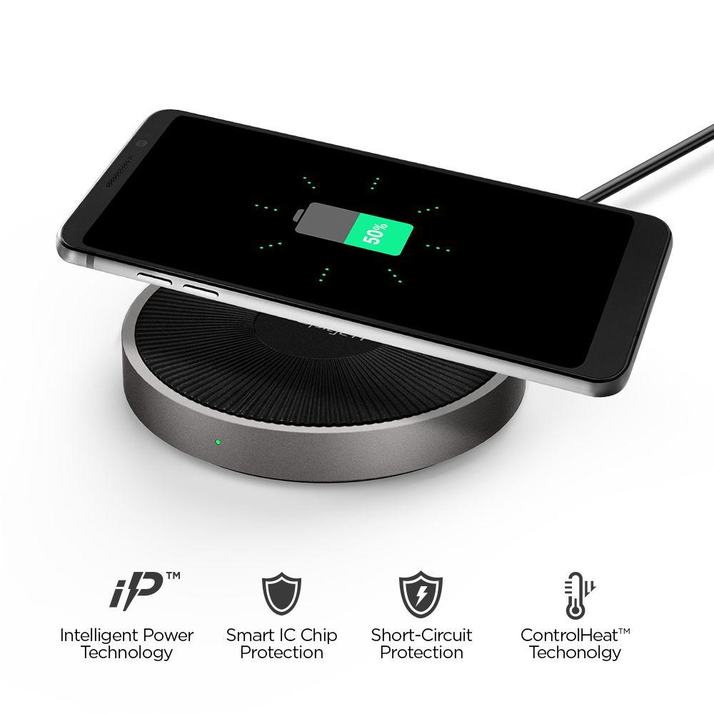 Essential F306W 15W Fast Wireless Qi Charger Zwart