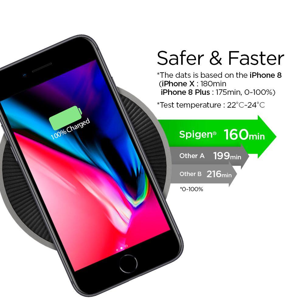 Essential F306W 15W Fast Wireless Qi Charger Zwart