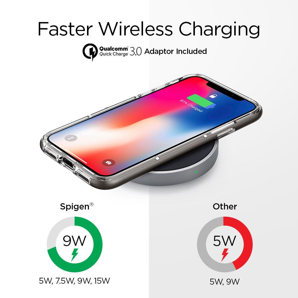 Essential F306W 15W Fast Wireless Qi Charger Zwart