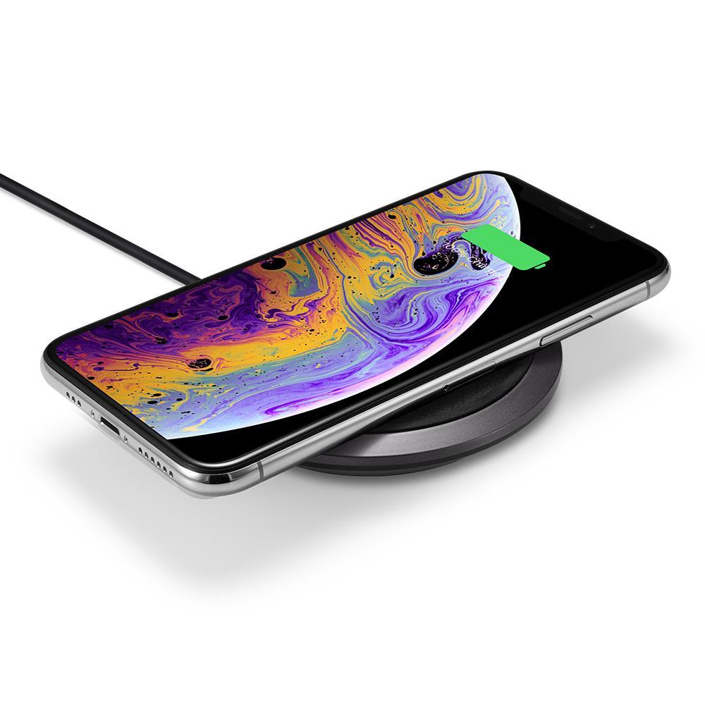 F308W Fast Wireless Qi Charger Zwart