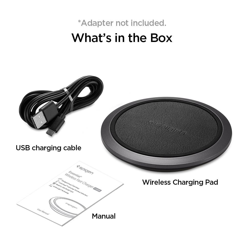 F308W Fast Wireless Qi Charger Zwart