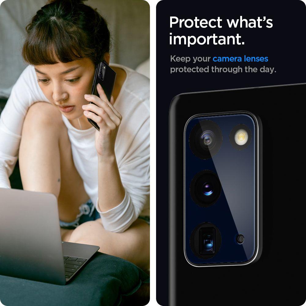 Optik Lens Protector Black (2-pack) Samsung Galaxy Note 20 Zwart