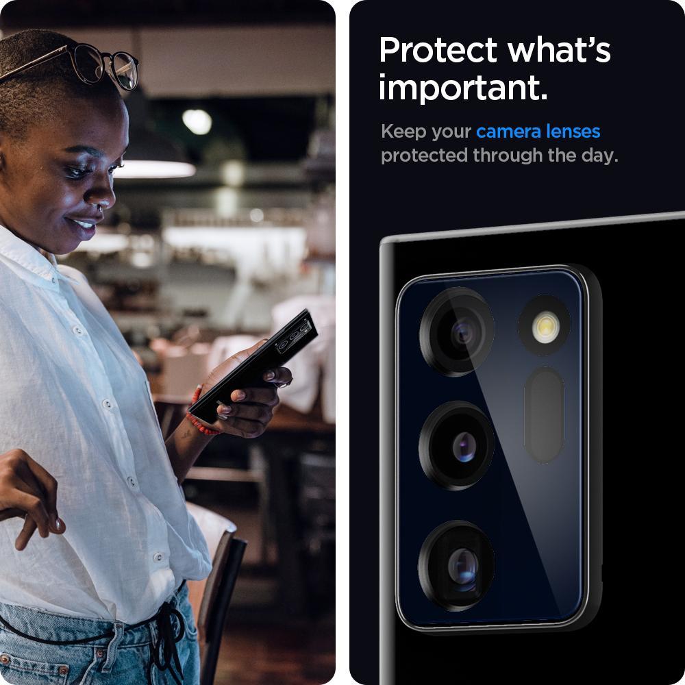 Ultra Optik Lens Protector Black (2-pack) Samsung Galaxy Note 20 Ultra Zwart