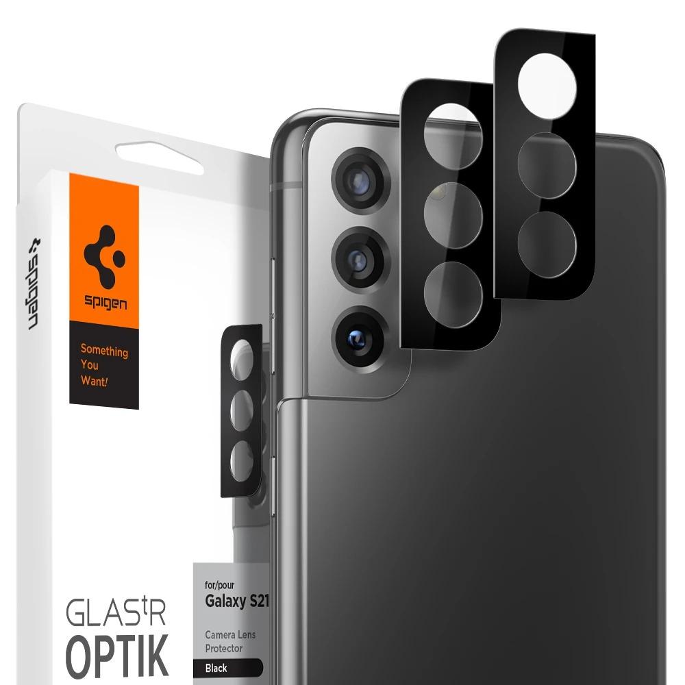 Optik Lens Protector Black (2-pack) Samsung Galaxy S21 Zwart