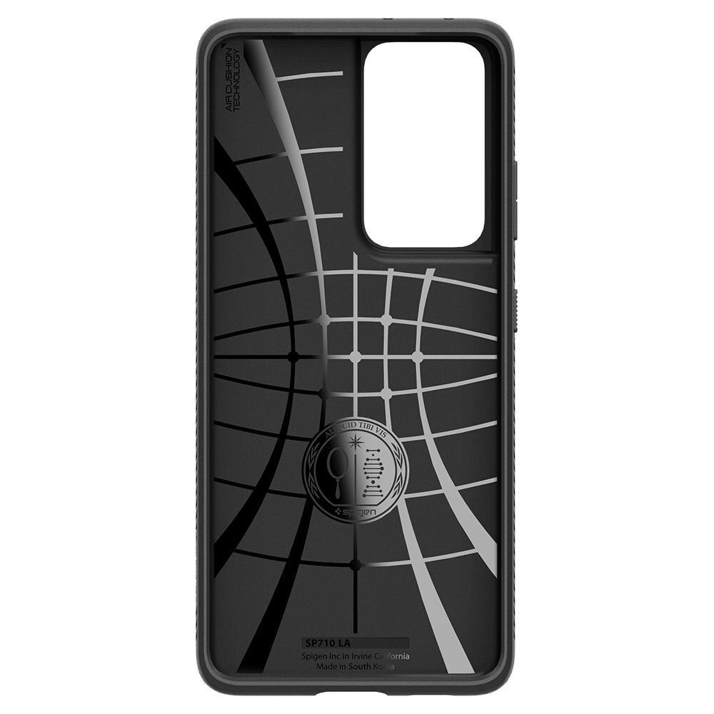 Case Liquid Air Samsung Galaxy S21 Ultra Zwart