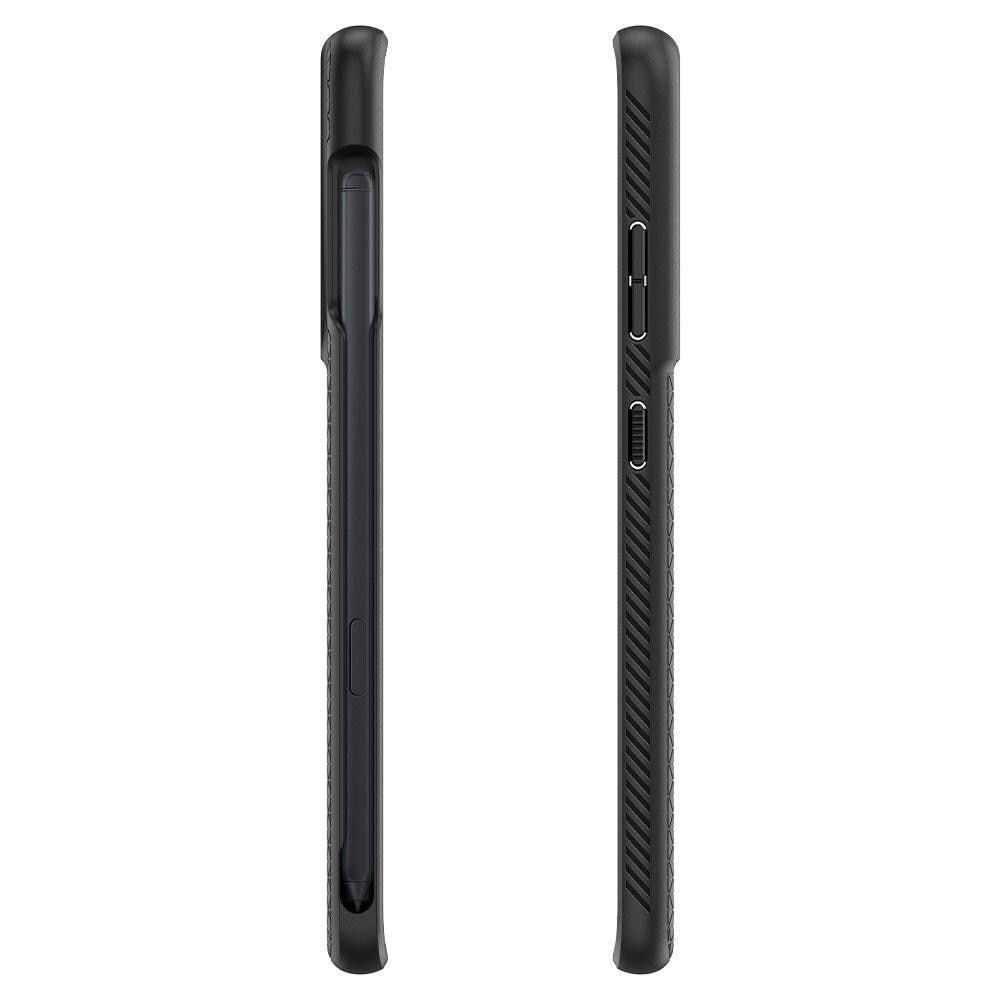 Case Liquid Air Pen Edition Samsung Galaxy S21 Ultra Zwart