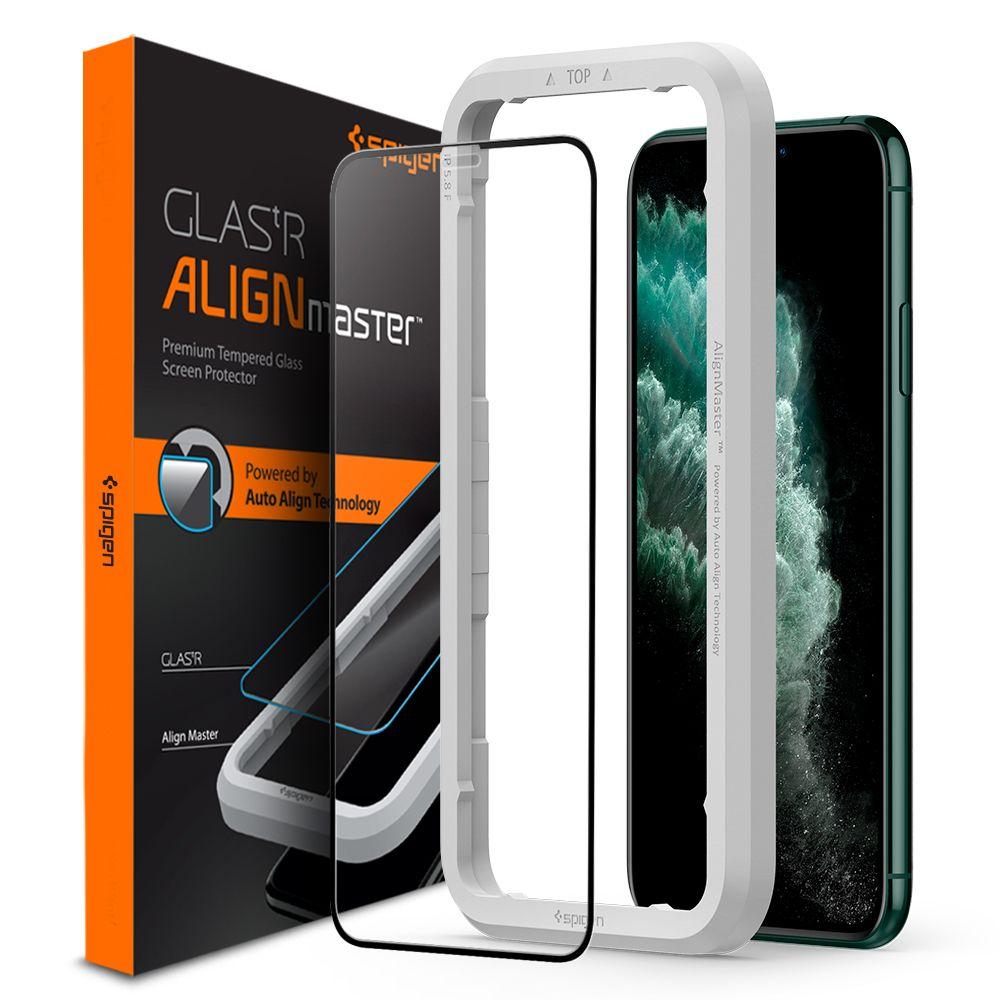 AlignMaster GLAS.tR Full Cover iPhone Xs Max Zwart