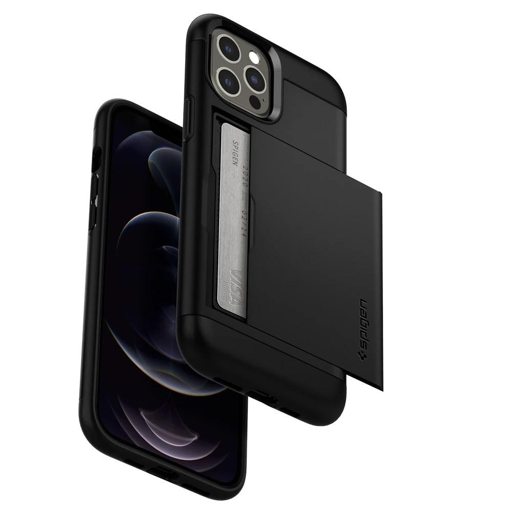 Case Slim Armor CS iPhone 12/12 Pro Zwart