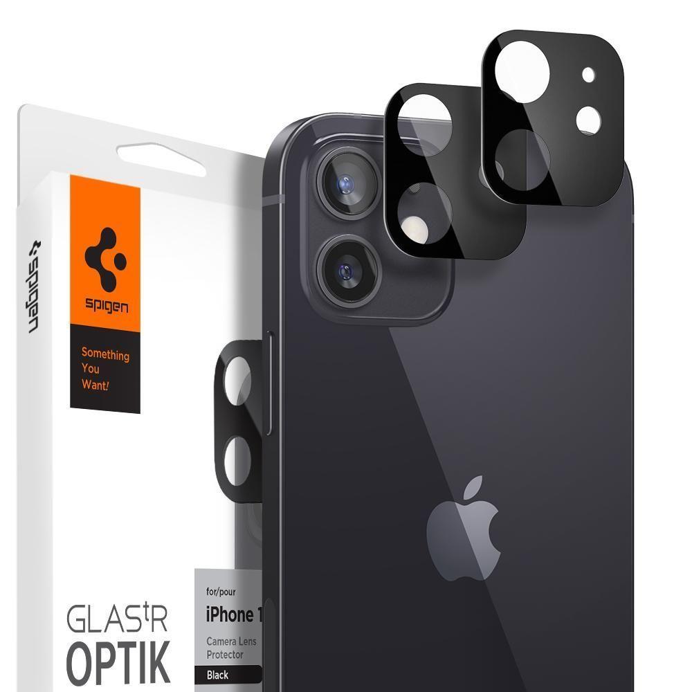 Optik Lens Protector Black (2-pack) iPhone 12 Mini Zwart