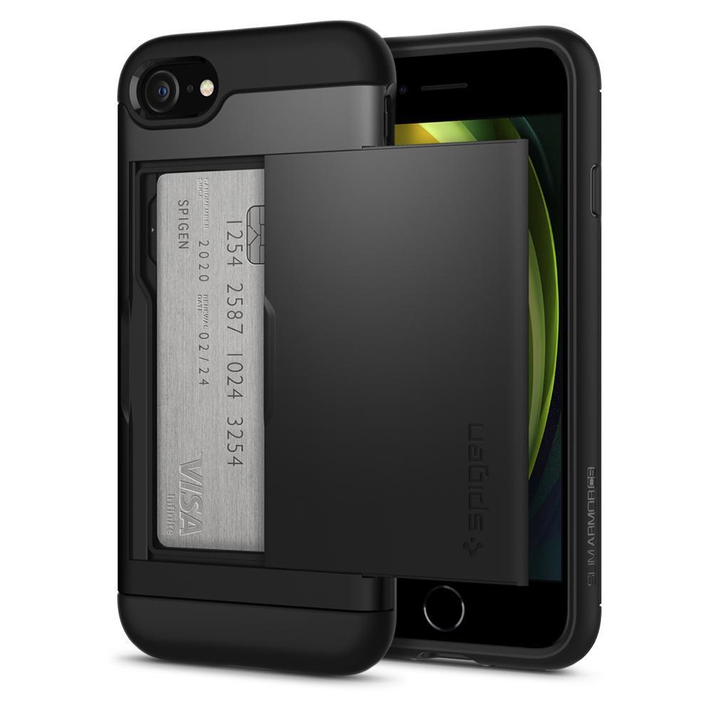 Case Slim Armor CS iPhone SE (2022) Zwart