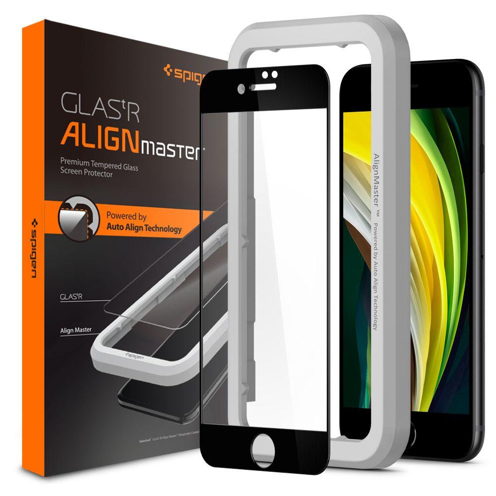 AlignMaster GLAS.tR Full Cover iPhone SE (2020) zwart