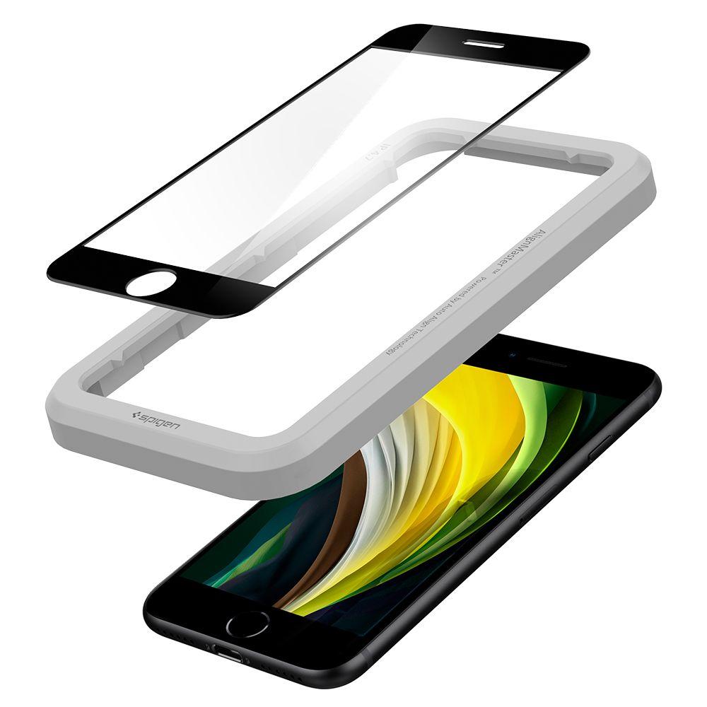 AlignMaster GLAS.tR Full Cover iPhone SE (2020) zwart