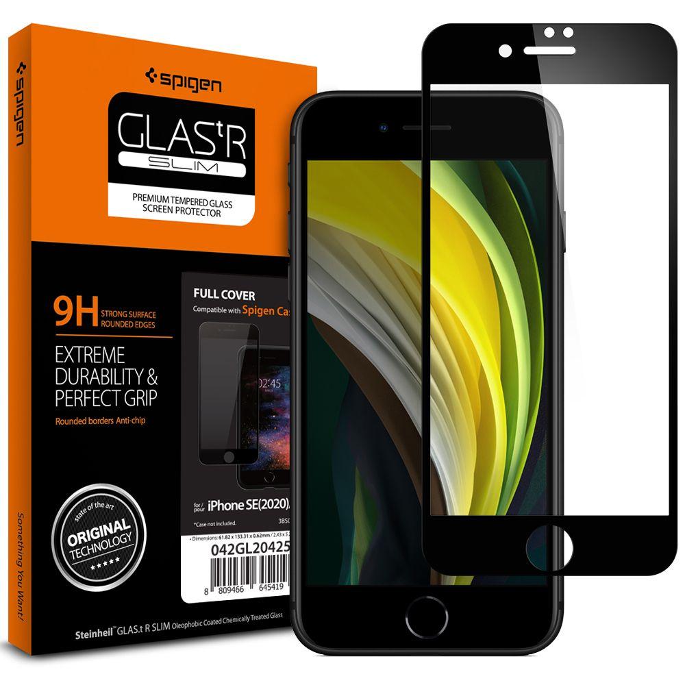 Screen Protector GLAS.tR SLIM HD iPhone SE (2020) zwart