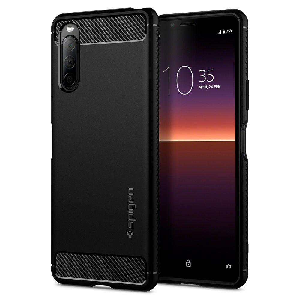 Case Rugged Armor Sony Xperia 10 II Zwart