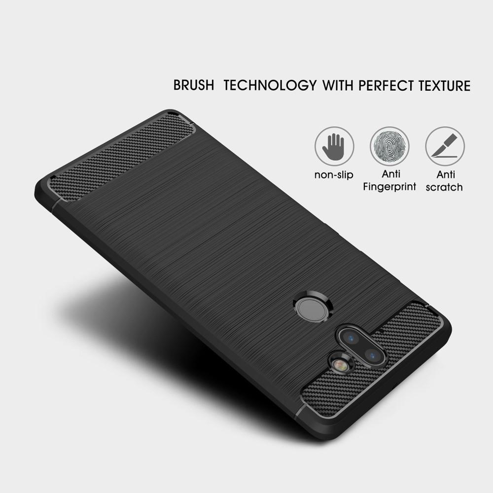 Hoesje TPU Brushed Nokia 8 Sirocco Zwart
