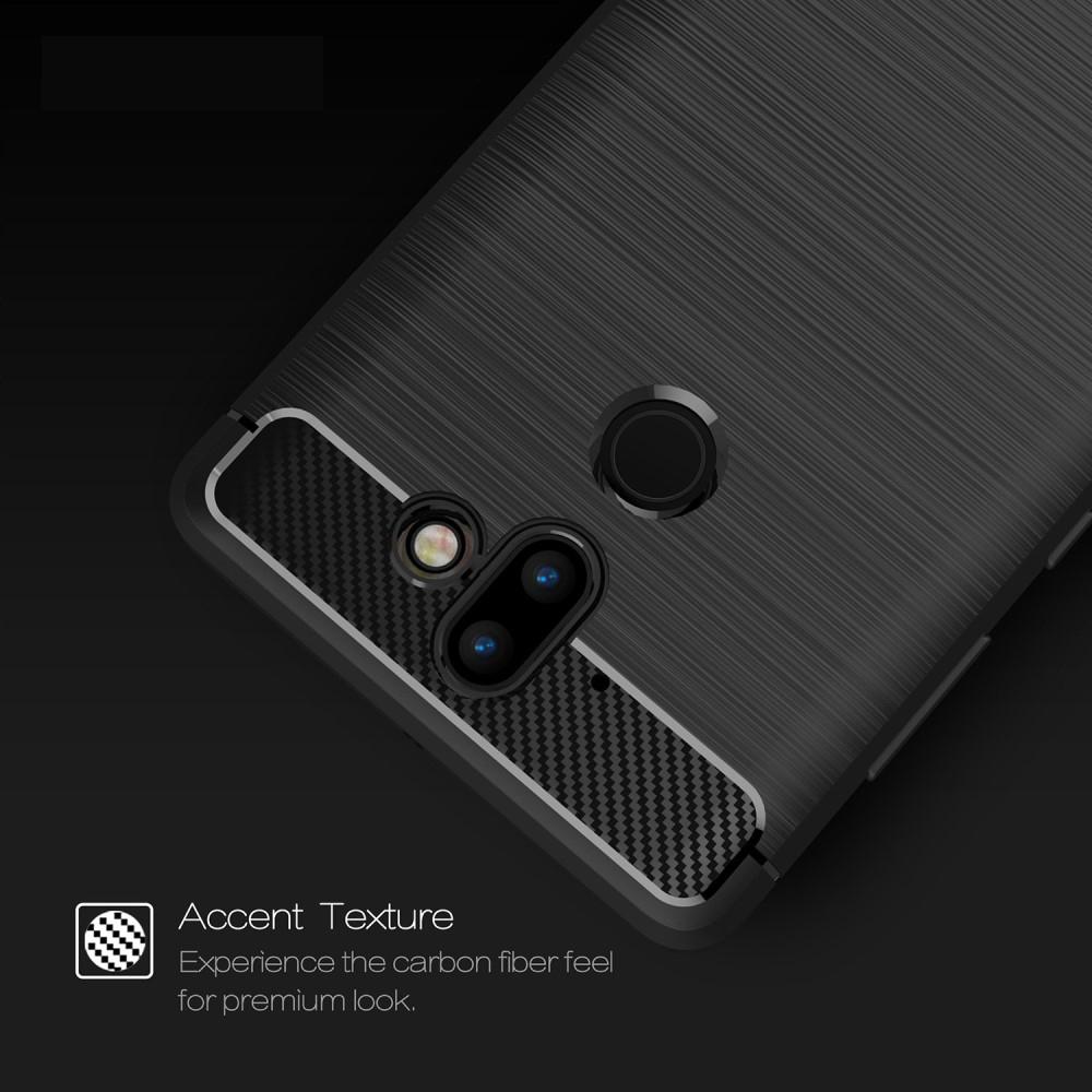 Hoesje TPU Brushed Nokia 8 Sirocco Zwart