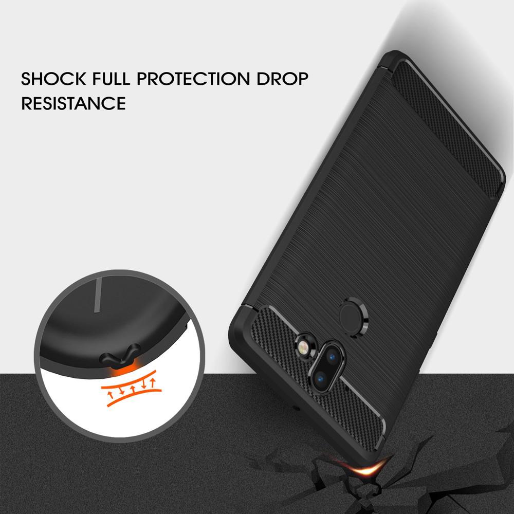 Hoesje TPU Brushed Nokia 8 Sirocco Zwart