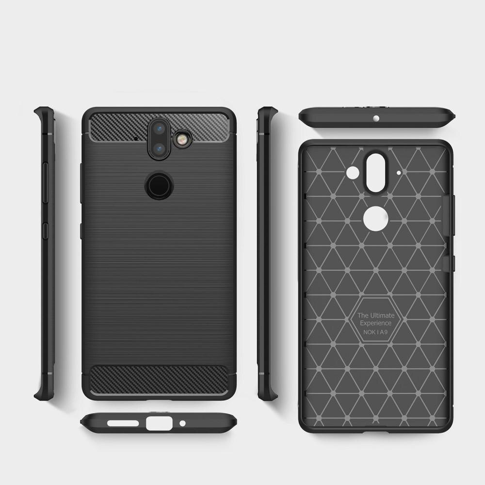 Hoesje TPU Brushed Nokia 8 Sirocco Zwart