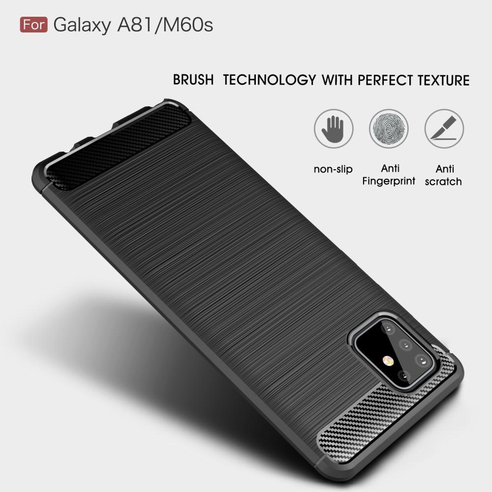 Brushed TPU Case Samsung Galaxy Note 10 Lite Zwart