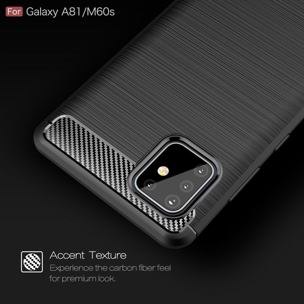 Brushed TPU Case Samsung Galaxy Note 10 Lite Zwart