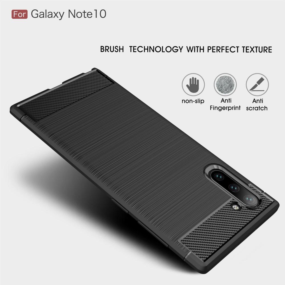 Hoesje TPU Brushed Samsung Galaxy Note 10 Zwart
