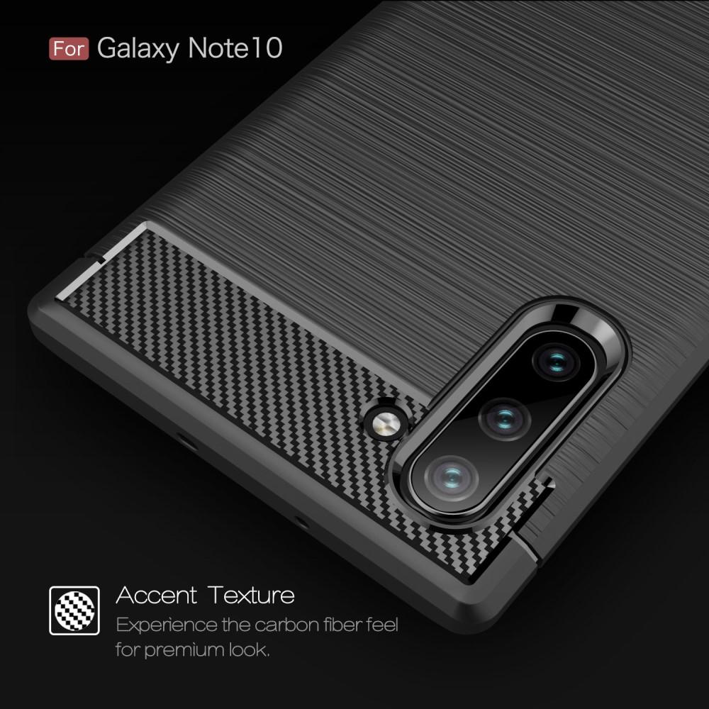 Hoesje TPU Brushed Samsung Galaxy Note 10 Zwart
