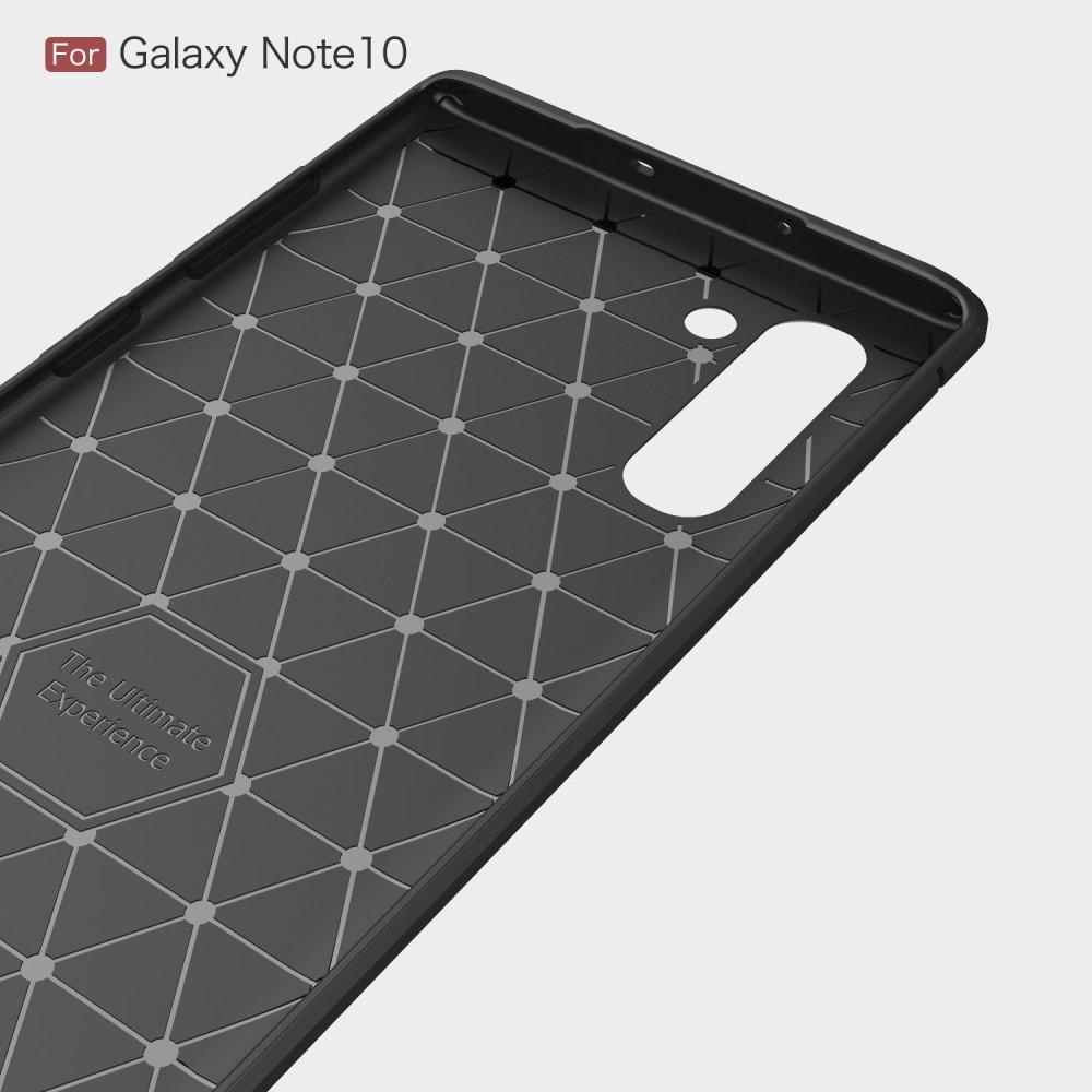 Hoesje TPU Brushed Samsung Galaxy Note 10 Zwart