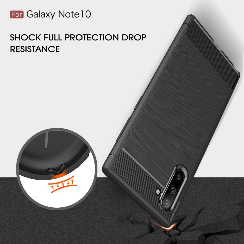 Hoesje TPU Brushed Samsung Galaxy Note 10 Zwart
