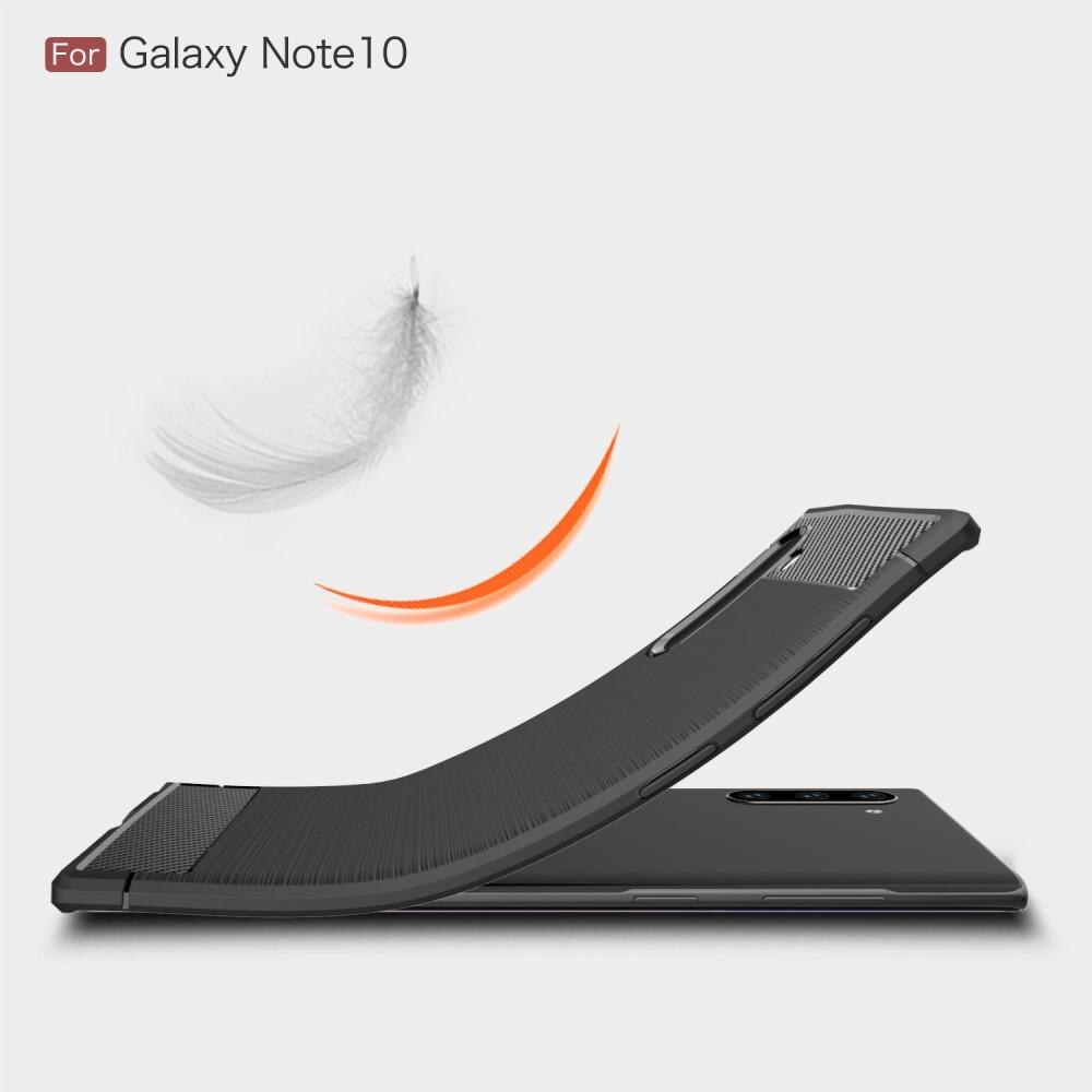 Hoesje TPU Brushed Samsung Galaxy Note 10 Zwart