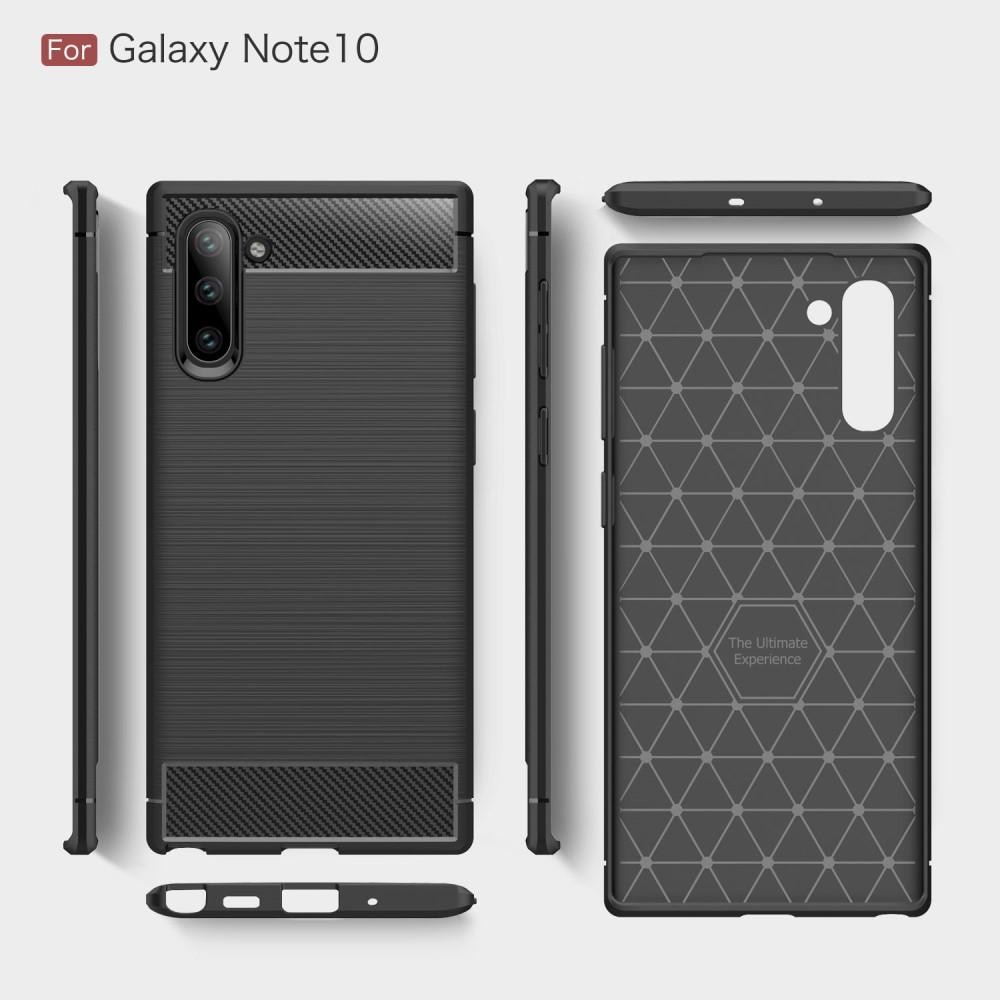 Hoesje TPU Brushed Samsung Galaxy Note 10 Zwart
