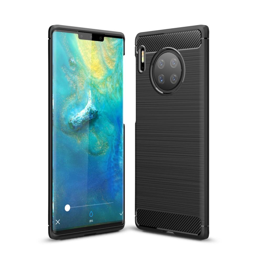 Hoesje TPU Brushed Huawei Mate 30 Pro Zwart